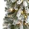6ft. Pre-Lit Flocked Alpine Artificial Christmas Tree, Clear LED Lights